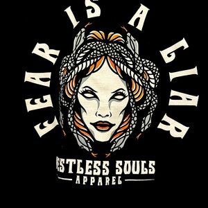SALE! Restless Souls 3X Black Mens LS FEAR IS A LIAR new